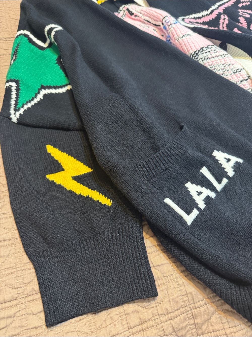 Dressed in LALA Mother Black Sweater Cardigan - Picture 5 of 6